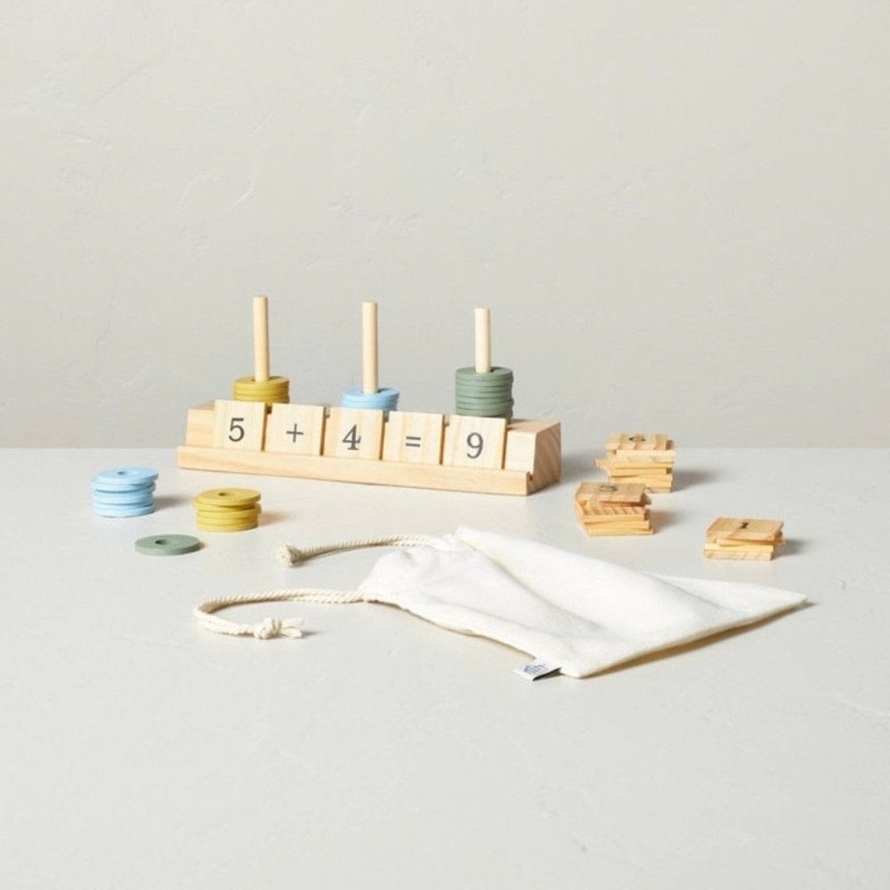 Hearth And Hand By Mqgnolia Wooden Educational Addition And Subtraction Toy NIB